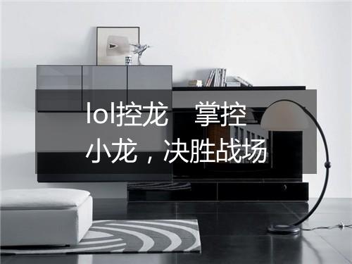 lol控龙　掌控小龙，决胜战场