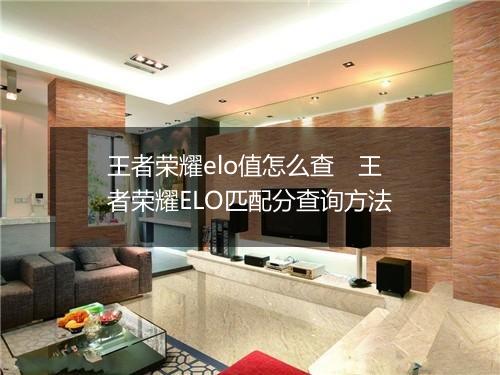 王者荣耀elo值怎么查　王者荣耀ELO匹配分查询方法
